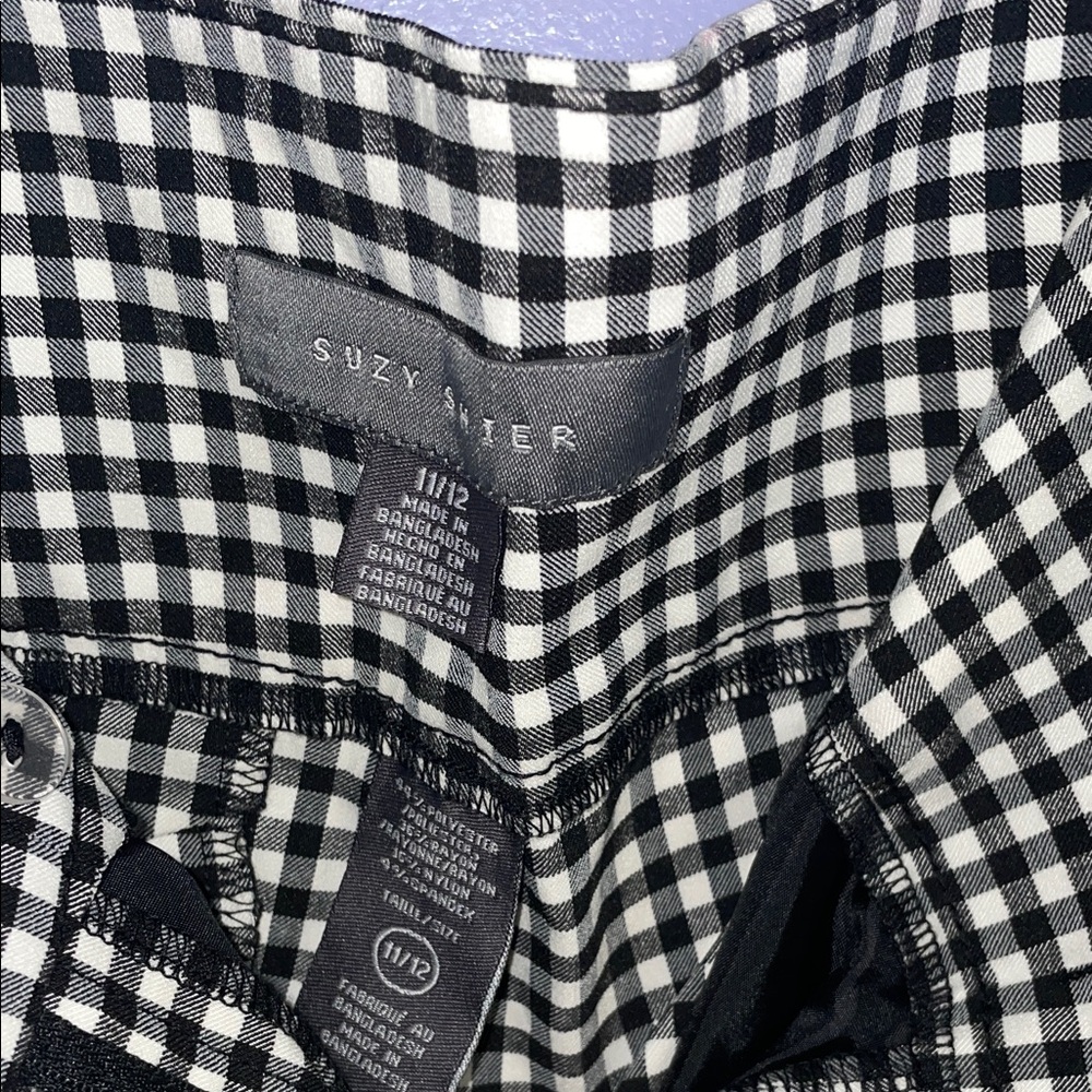 Suzy Shier Monochrome Gingham short pants